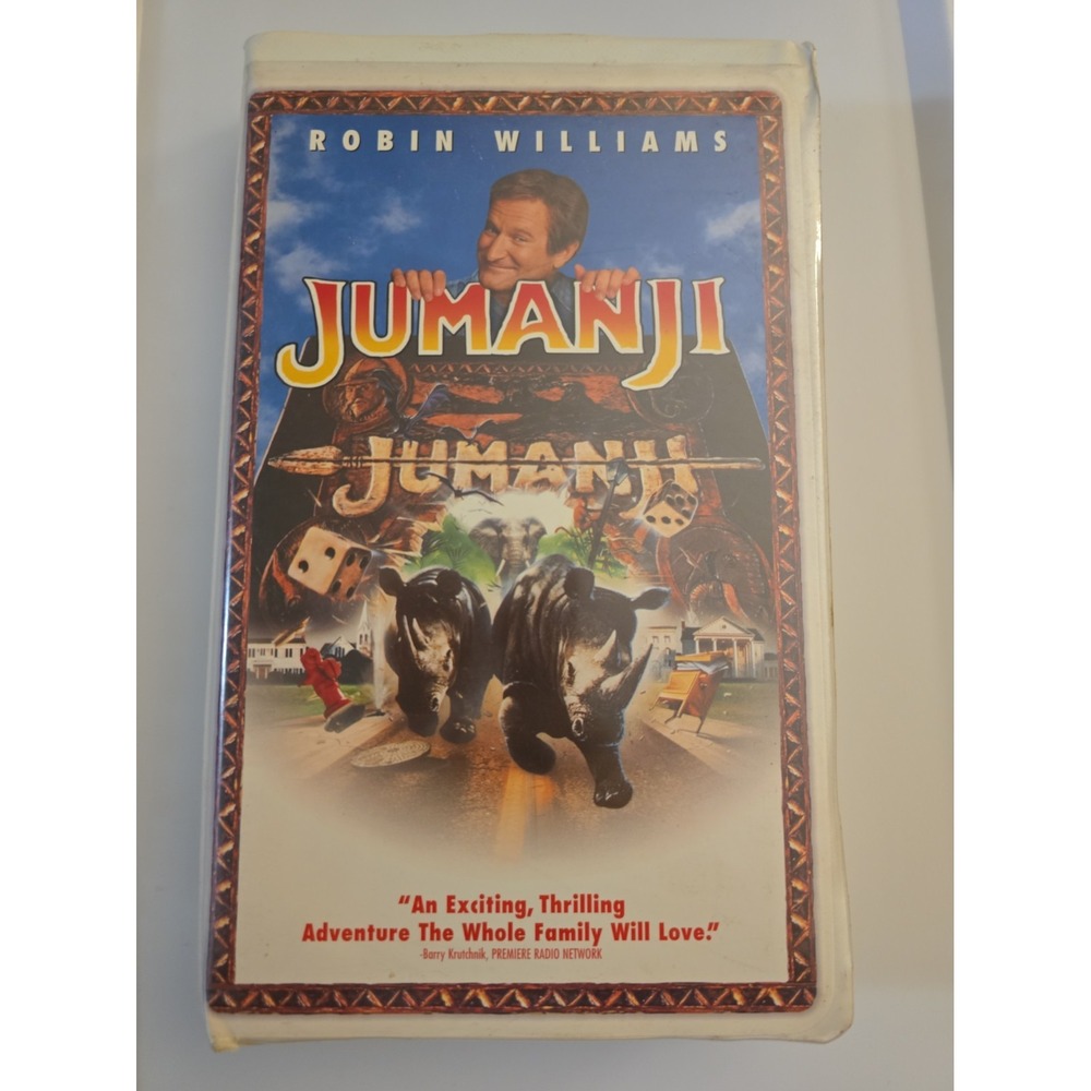 Vintage 1996 Jumanji VHS, Closed Captioned Clam Shell Case
